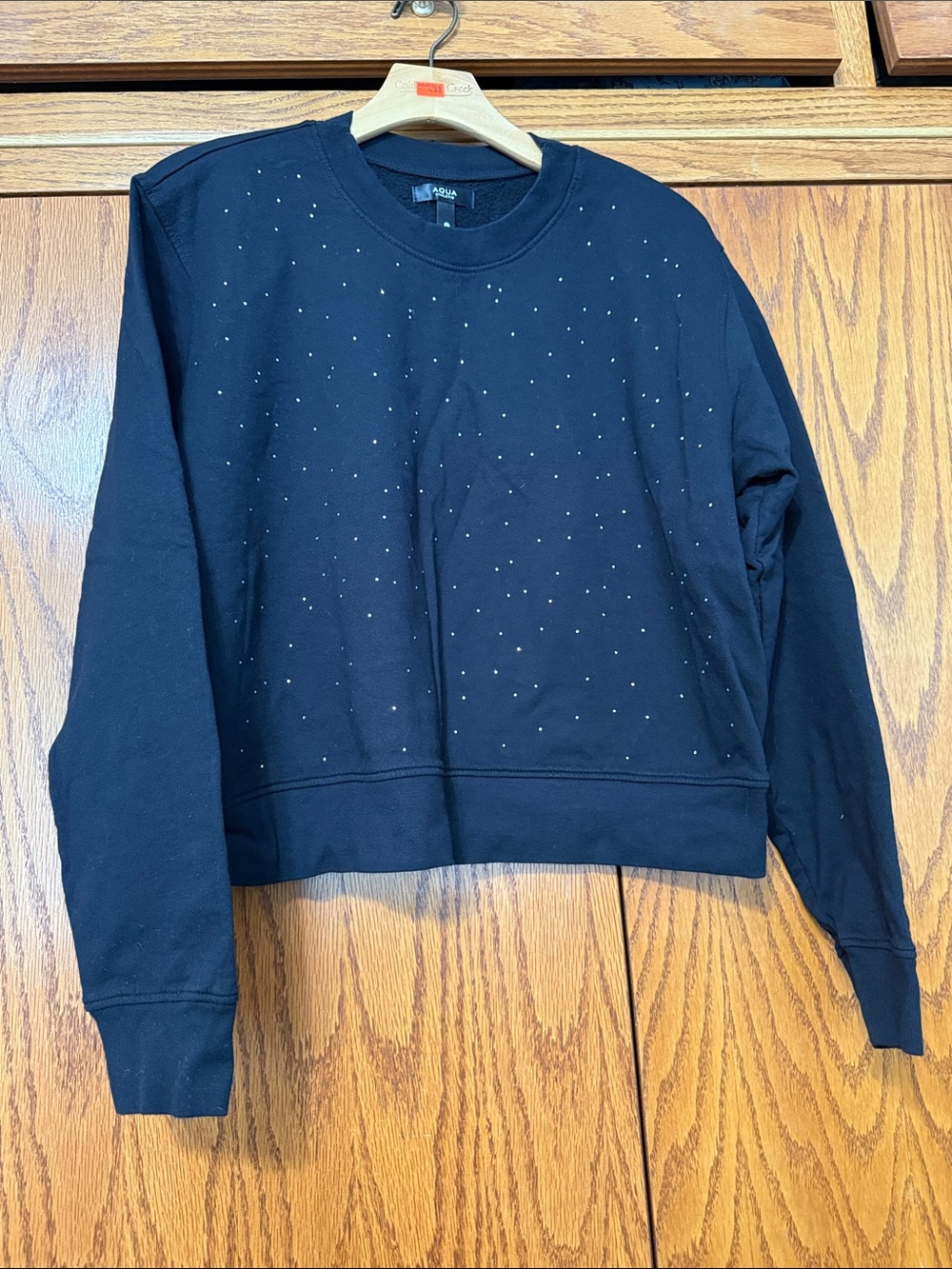 Black Sweatshirt with Scattered Silver Dots